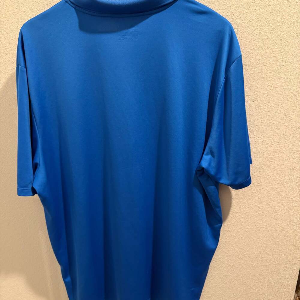 Adidas Golf Climalite Performance Polo Shirt Royal Blue Men's Size 2XL - Picture 3 of 4